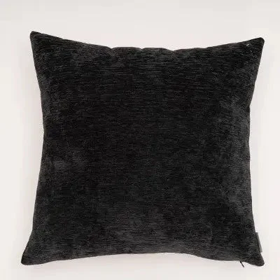 Lumbar Support Pillows for Car Seats20"x20" Oversize Dainty Chenille to Linen Reverse Square Throw Pillow Black - Evergrace Lumbar Support Pillows for Car Seats20"x20" Oversize Dainty Chenille to Linen Reverse Square Throw Pillow Black - Evergrace