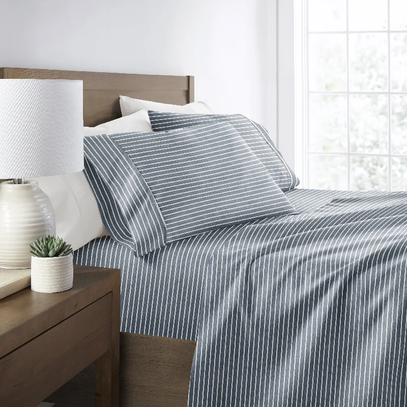 Wrinkle - Free Polyester Sheets for a Low - Maintenance Bed4-Piece Printed Geometric Lines Sheet Set Wrinkle - Free Polyester Sheets for a Low - Maintenance Bed4-Piece Printed Geometric Lines Sheet Set