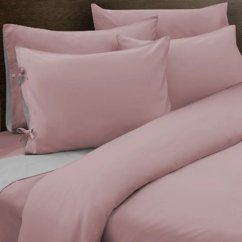 Wrinkle - Free Polyester Sheets for a Low - Maintenance BedFLIP Reversible Mini DVT Set Blush/Silver by Grace Home Fashions Wrinkle - Free Polyester Sheets for a Low - Maintenance BedFLIP Reversible Mini DVT Set Blush/Silver by Grace Home Fashions