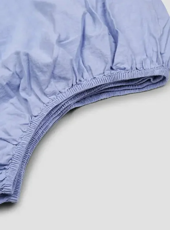 Queen - Size Sheet Sets with a European Pillowcase SetCeleste Blue Linen Blend Fitted Sheet Queen - Size Sheet Sets with a European Pillowcase SetCeleste Blue Linen Blend Fitted Sheet