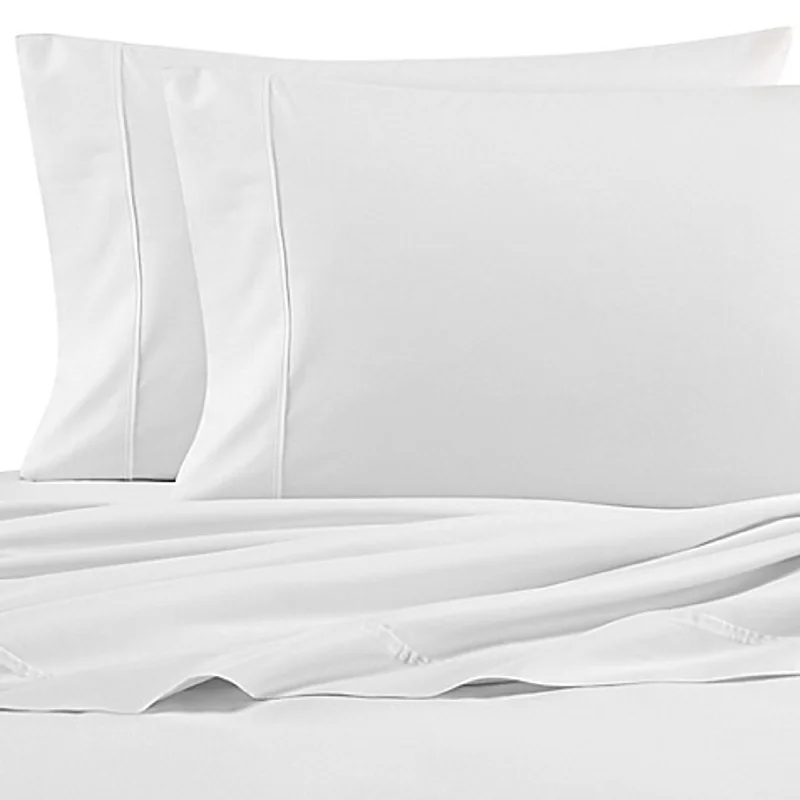 Thermal - Regulating Bamboo Sheets for All - Season ComfortNautica White Percale Sheet Set Thermal - Regulating Bamboo Sheets for All - Season ComfortNautica White Percale Sheet Set