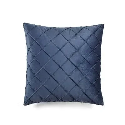 Silk Pillows for Smooth Skin and Hair20"x20" Oversize Velvet Diamond Pin Tuck Family-Friendly Square Pillow Cover Navy - Lush Décor Silk Pillows for Smooth Skin and Hair20"x20" Oversize Velvet Diamond Pin Tuck Family-Friendly Square Pillow Cover Navy - Lush Décor