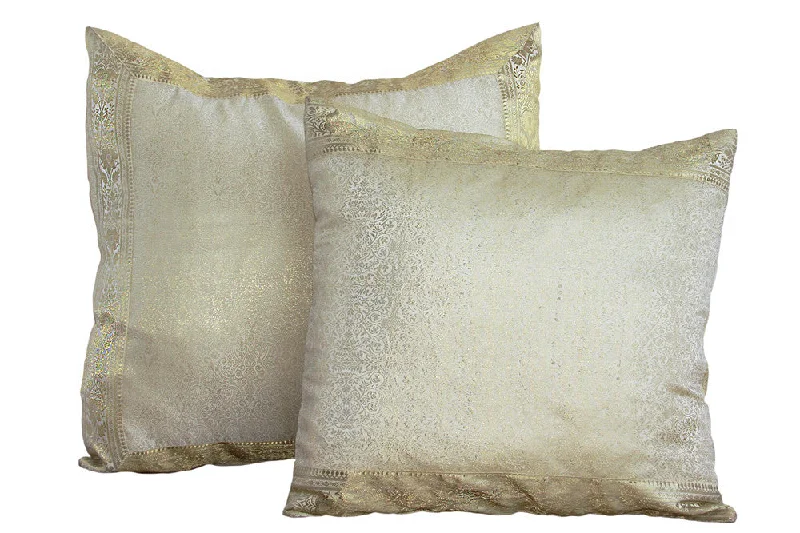Decorative Pillows for Living Room MakeoverIndian sari pillows Cover White Raj Sari
