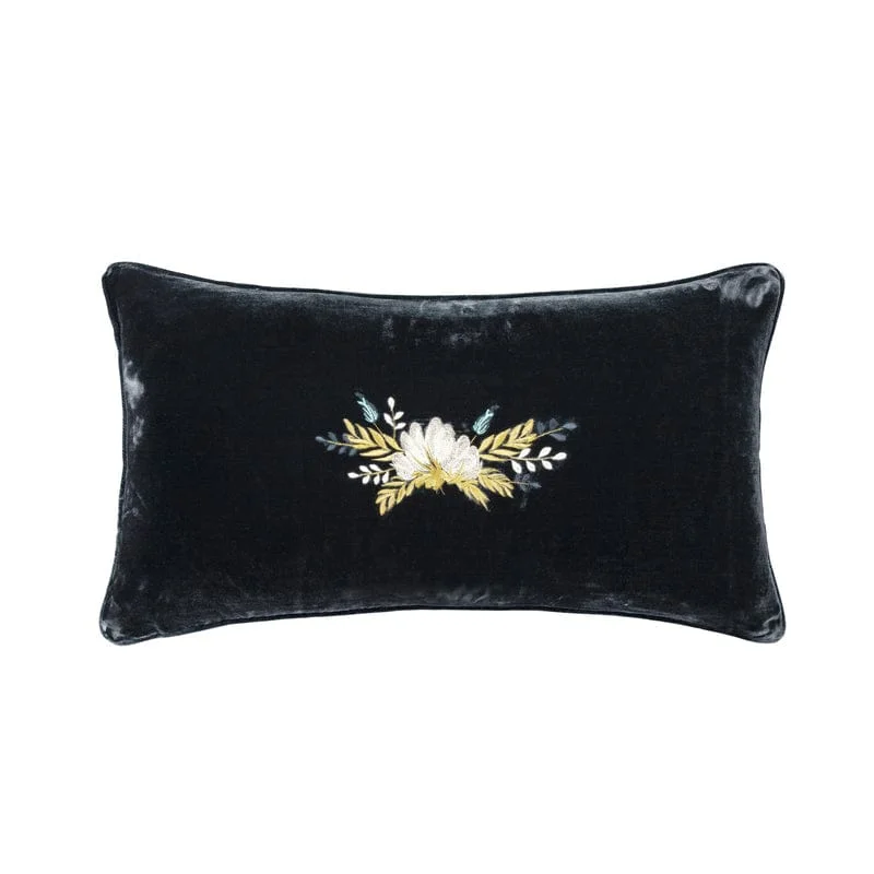 Adjustable Pillows for Customized ComfortStella Western Floral Embroidered Lumbar Pillow