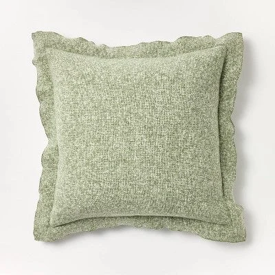 Square Pillows for Modern Home DecorOpen Box - Oversized Heather Square Throw Pillow Sage/Cream - Threshold designed with Studio McGee Square Pillows for Modern Home DecorOpen Box - Oversized Heather Square Throw Pillow Sage/Cream - Threshold designed with Studio McGee