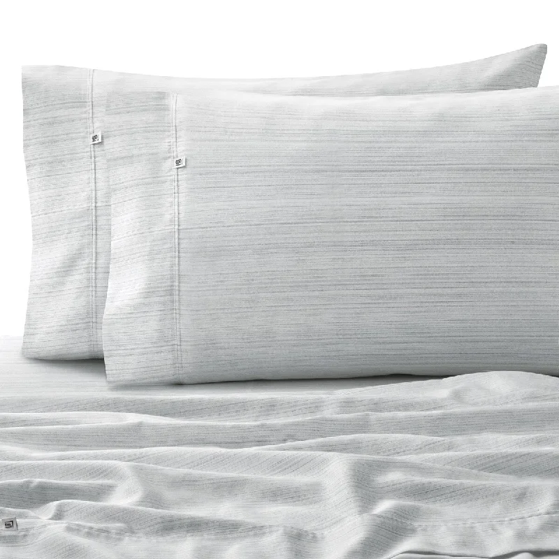 Thermal - Regulating Bamboo Sheets for All - Season Comfort1000 TC Laundry 6 pc Sheet Set GreyHeatherStripe Thermal - Regulating Bamboo Sheets for All - Season Comfort1000 TC Laundry 6 pc Sheet Set GreyHeatherStripe