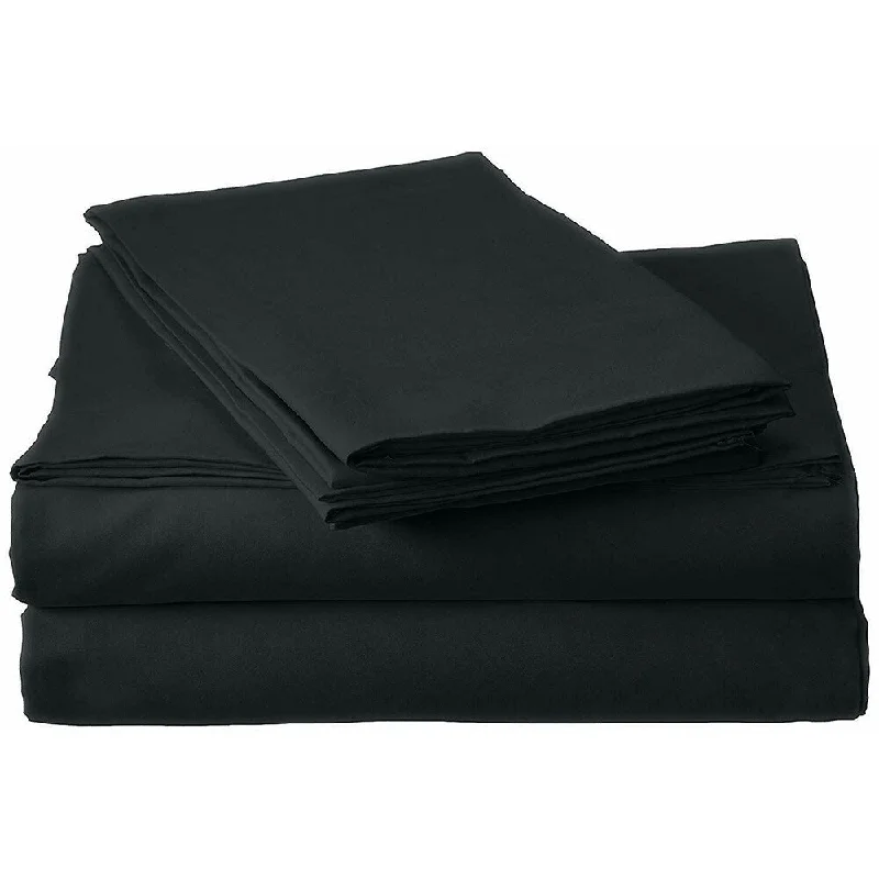 Thermal - Regulating Bamboo Sheets for All - Season Comfort400 Thread Count Linens 4-Piece Set 100% Cotton Queen Bed Sheet Black Thermal - Regulating Bamboo Sheets for All - Season Comfort400 Thread Count Linens 4-Piece Set 100% Cotton Queen Bed Sheet Black