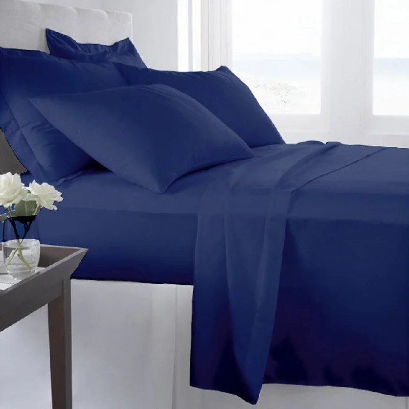 Thermal - Regulating Bamboo Sheets for All - Season ComfortPortland Place - 300 Thread Count Navy Blue Queen, Combed Egyptian Cotton Sateen Sheet Sets Thermal - Regulating Bamboo Sheets for All - Season ComfortPortland Place - 300 Thread Count Navy Blue Queen, Combed Egyptian Cotton Sateen Sheet Sets