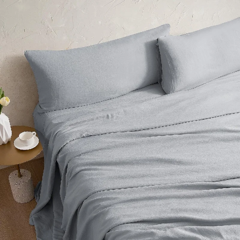 Jersey - Knit Sheets for a Comfortable and Casual BedDark Sky Reserve® - Bamboo Linen Sheet Set - Portugal Made - Distressed Gray Jersey - Knit Sheets for a Comfortable and Casual BedDark Sky Reserve® - Bamboo Linen Sheet Set - Portugal Made - Distressed Gray