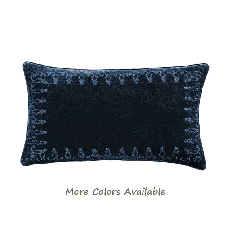 Down Alternative Pillows for Ethical ChoicesStella Embroidered Lumbar Pillow