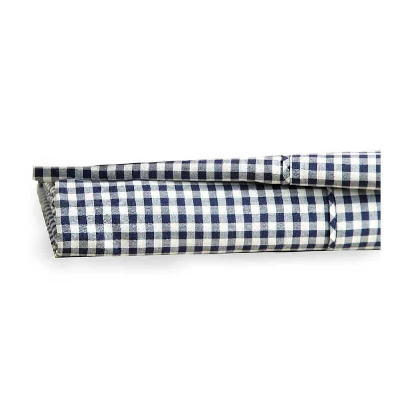 Fitted Sheets with Reinforced Corners for Long - Lasting UseQueen Gingham Cotton Percale Sheet Set - Navy Fitted Sheets with Reinforced Corners for Long - Lasting UseQueen Gingham Cotton Percale Sheet Set - Navy