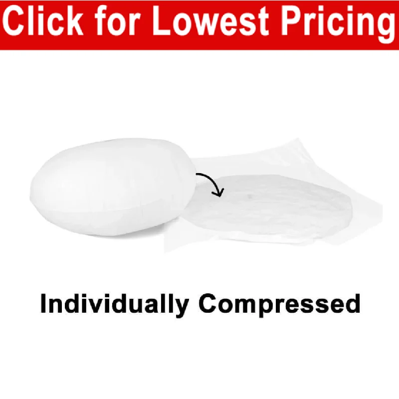 Travel Pillows for Long JourneysRound Pillow Form 26" Round (Polyester Fill) (Individually Bagged & Compressed)