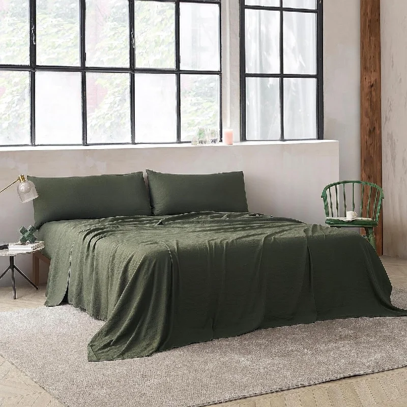 Quilted Cotton Sheets for a Warm and Inviting BedDark Sky Reserve® - Bamboo Linen Sheet Set - Portugal Made - Hero Green Quilted Cotton Sheets for a Warm and Inviting BedDark Sky Reserve® - Bamboo Linen Sheet Set - Portugal Made - Hero Green