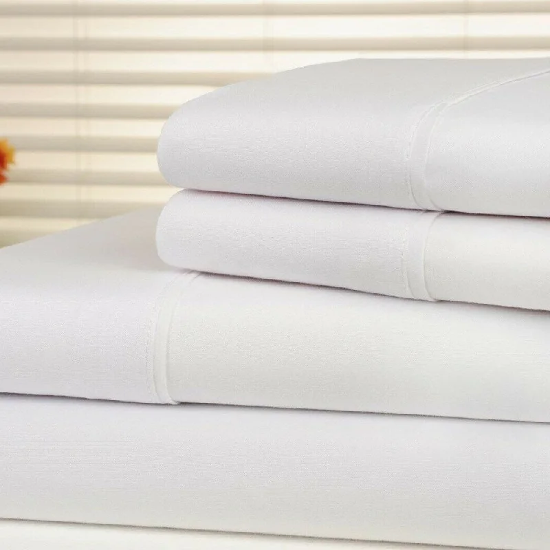 Anti - Pill Microfiber Sheets for a Smooth AppearanceAnti-Microbial 4-Piece Sheet Set Full White Anti - Pill Microfiber Sheets for a Smooth AppearanceAnti-Microbial 4-Piece Sheet Set Full White