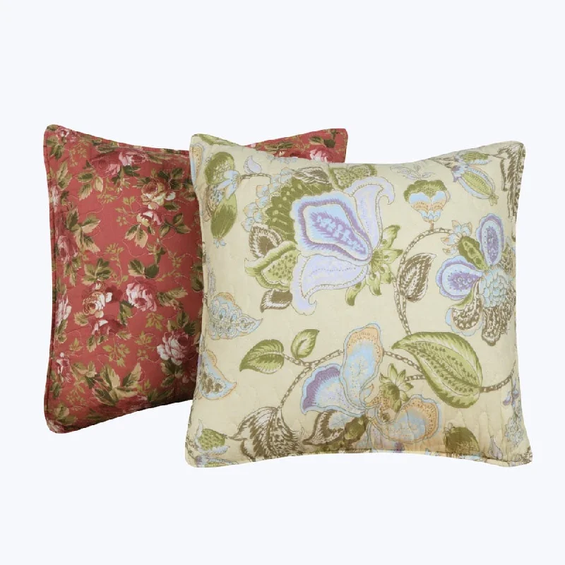 Square Pillows for Modern Home DecorBlooming Prairie Decorative Pillow Pair