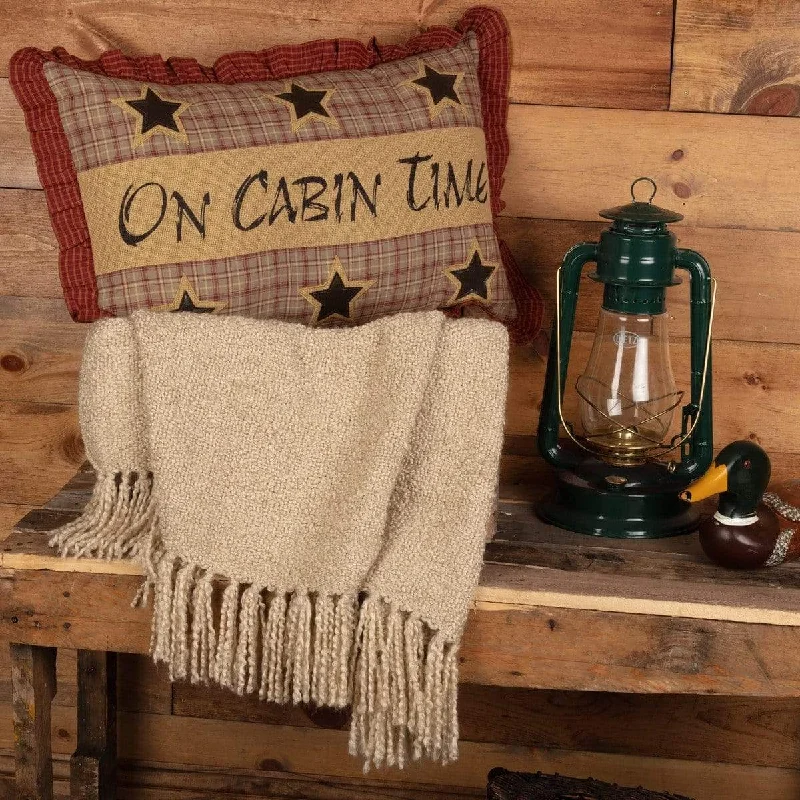 Round Pillows for Boho-Style InteriorsDawson Star Cabin Time Pillow