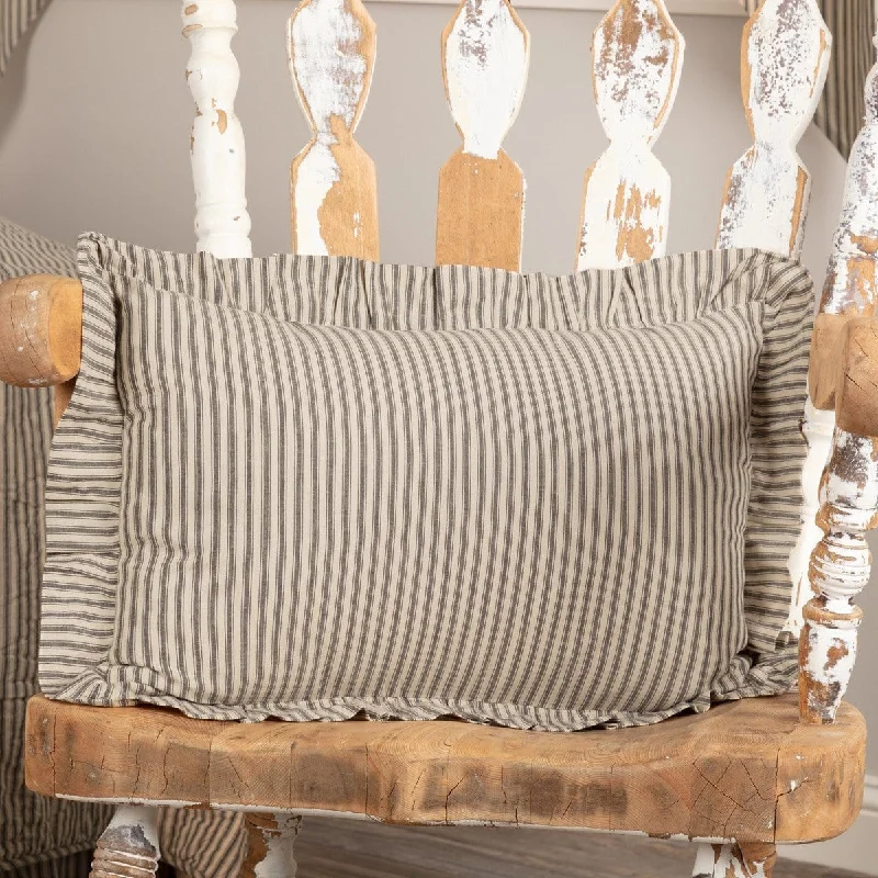 Cooling Pillows for Hot SleepersSawyer Mill Charcoal Ticking Stripe Pillow
