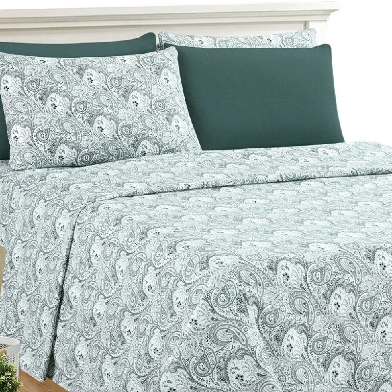 Organic Flannel Sheets for a Natural and Warm SleepLuxury 6 Piece Bed Sheet Set 1800 Count Paisley Full White Grey Organic Flannel Sheets for a Natural and Warm SleepLuxury 6 Piece Bed Sheet Set 1800 Count Paisley Full White Grey
