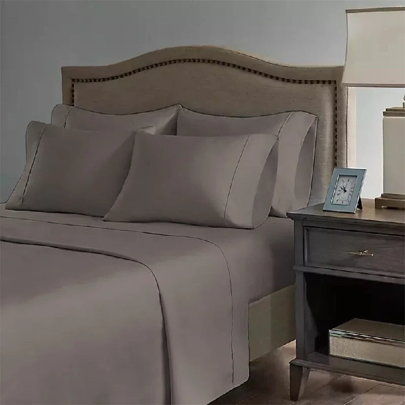 Wrinkle - Free Polyester Sheets for a Low - Maintenance Bed2200 Count 6 Pc Premium Bamboo Deep Pocket King Sheet Mocha Wrinkle - Free Polyester Sheets for a Low - Maintenance Bed2200 Count 6 Pc Premium Bamboo Deep Pocket King Sheet Mocha