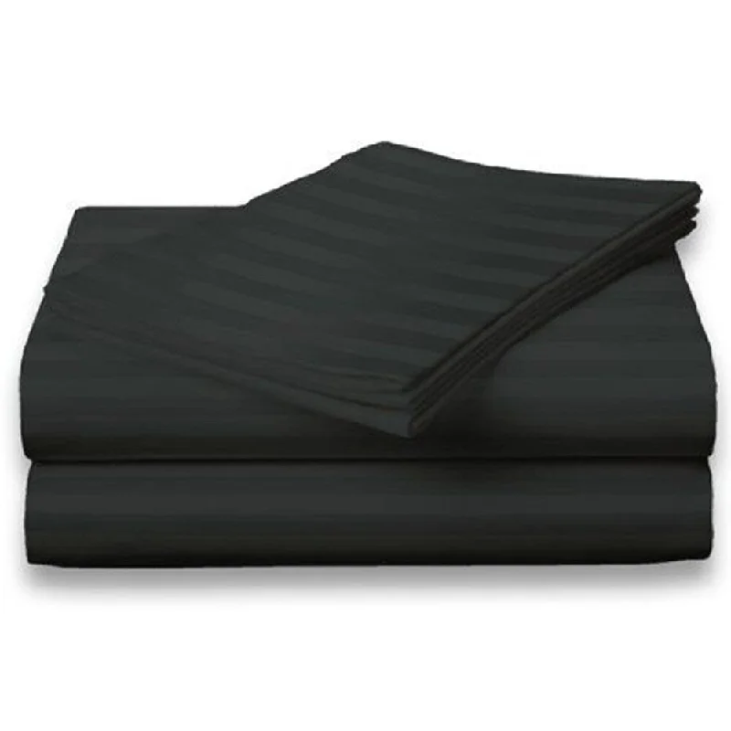 Thermal - Regulating Bamboo Sheets for All - Season Comfort400 Thread Count Deluxe Cotton Dobby Stripe Full Bed Sheet Black Thermal - Regulating Bamboo Sheets for All - Season Comfort400 Thread Count Deluxe Cotton Dobby Stripe Full Bed Sheet Black