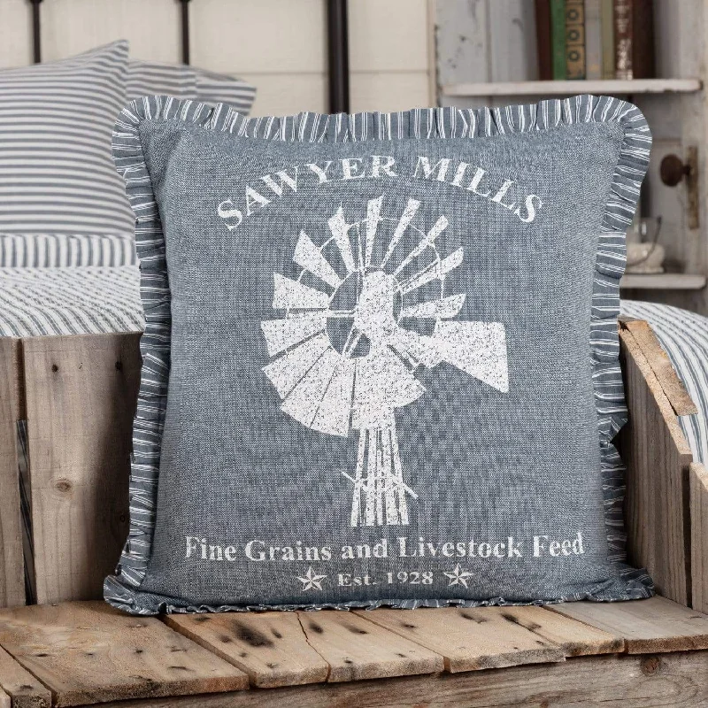 Lumbar Support Pillows for Car SeatsSawyer Mill Blue Windmill Pillow