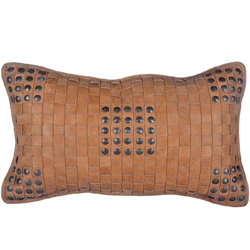 Travel Pillows for Long JourneysLeather Pillow with Stud Accent