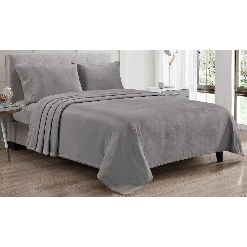 Flat Sheets with a High - Quality Finish for a Luxurious LookKansas Wrinkle Resistant Ultra Soft Solid Premium Bed Sheet Set King Dk. Grey Flat Sheets with a High - Quality Finish for a Luxurious LookKansas Wrinkle Resistant Ultra Soft Solid Premium Bed Sheet Set King Dk. Grey