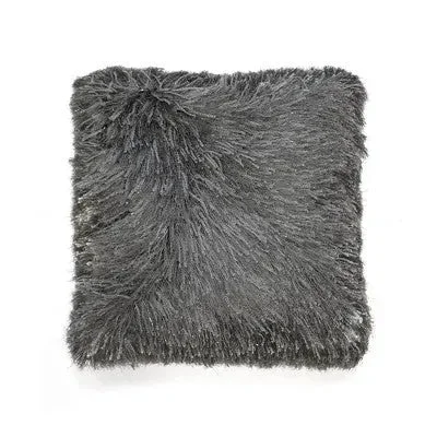 Kids Pillows with Fun Designs20"x20" Oversize Ella Shaggy Fur Square Throw Pillow Gray - Lush Décor Kids Pillows with Fun Designs20"x20" Oversize Ella Shaggy Fur Square Throw Pillow Gray - Lush Décor