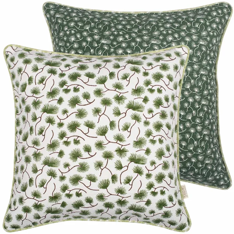 Lumbar Support Pillows for Car SeatsGreen Pine Cushion Cover