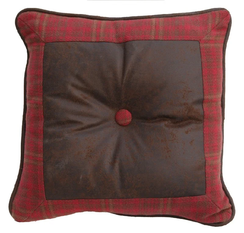 Cotton Pillows for Natural ComfortCascade Lodge Square Plaid Pillow
