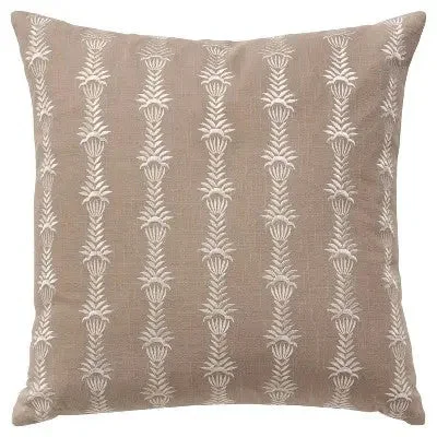Round Pillows for Boho-Style Interiors20"x20" Oversize Botanical Striped Square Throw Pillow Cover Taupe - Rizzy Home Round Pillows for Boho-Style Interiors20"x20" Oversize Botanical Striped Square Throw Pillow Cover Taupe - Rizzy Home