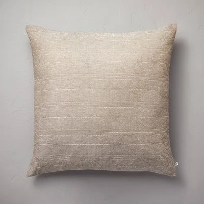 Decorative Pillows for Living Room MakeoverOpen Box - 26"x26" Heathered Stripe Euro Bed Pillow Brown - Hearth & Hand with Magnolia Decorative Pillows for Living Room MakeoverOpen Box - 26"x26" Heathered Stripe Euro Bed Pillow Brown - Hearth & Hand with Magnolia