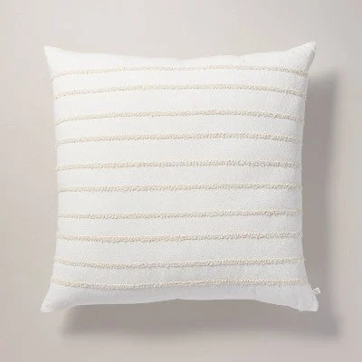 Firm Pillows for Side SleepersOpen Box - 26"x26" Tufted Rib Stripe Euro Bed Pillow Cream/Natural - Hearth & Hand with Magnolia Firm Pillows for Side SleepersOpen Box - 26"x26" Tufted Rib Stripe Euro Bed Pillow Cream/Natural - Hearth & Hand with Magnolia