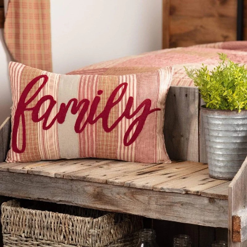 Soft and Fluffy Pillows for Bedroom ComfortSawyer Mill Red Family Pillow
