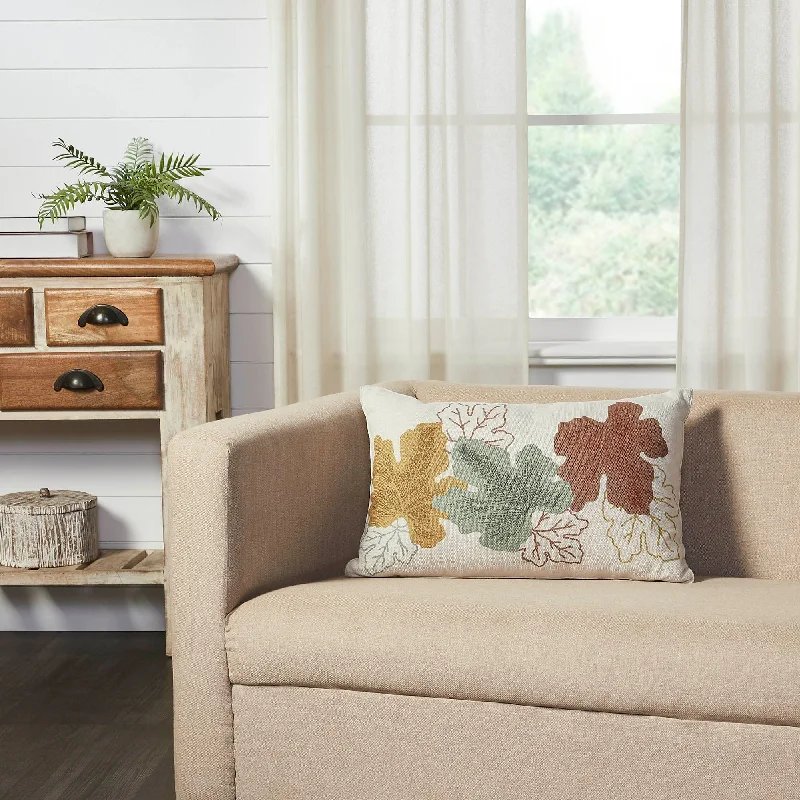Round Pillows for Boho-Style InteriorsBountifall Leaves Pillow