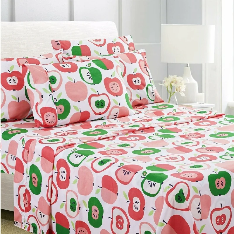 Wrinkle - Free Polyester Sheets for a Low - Maintenance Bed6-Piece Egyptian Comfort 1800 Series Ultra Full Apple Wrinkle - Free Polyester Sheets for a Low - Maintenance Bed6-Piece Egyptian Comfort 1800 Series Ultra Full Apple