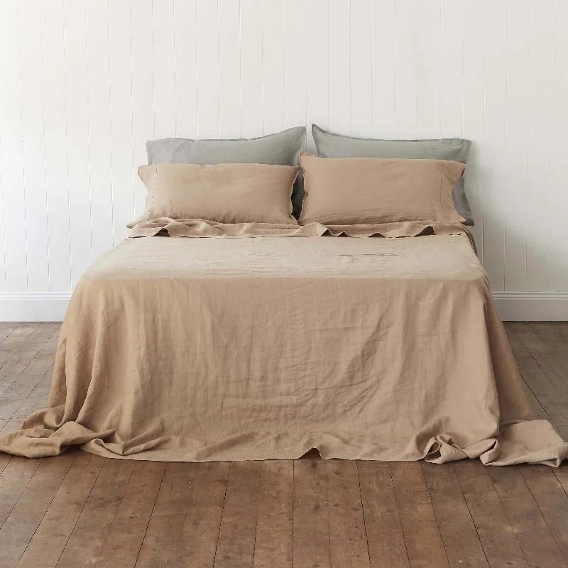 Anti - Pill Microfiber Sheets for a Smooth AppearanceAlmond Flat Sheet