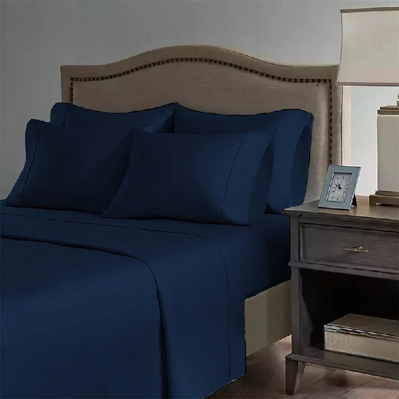 Anti - Pill Microfiber Sheets for a Smooth Appearance2200 Count 6 Pc Premium Bamboo Deep Pocket King Sheet Navy Anti - Pill Microfiber Sheets for a Smooth Appearance2200 Count 6 Pc Premium Bamboo Deep Pocket King Sheet Navy