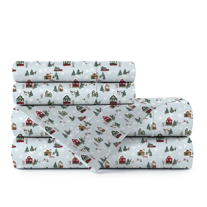 Rayon - Cotton Sheets for a Breathable and Soft BlendPortland Place Cotton Percale Printed Easy Fit Sheet Set Rayon - Cotton Sheets for a Breathable and Soft BlendPortland Place Cotton Percale Printed Easy Fit Sheet Set