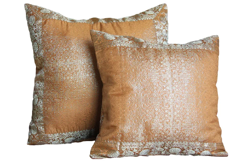 Lumbar Support Pillows for Car SeatsIndian sari pillows Cover Gold Raj Sari