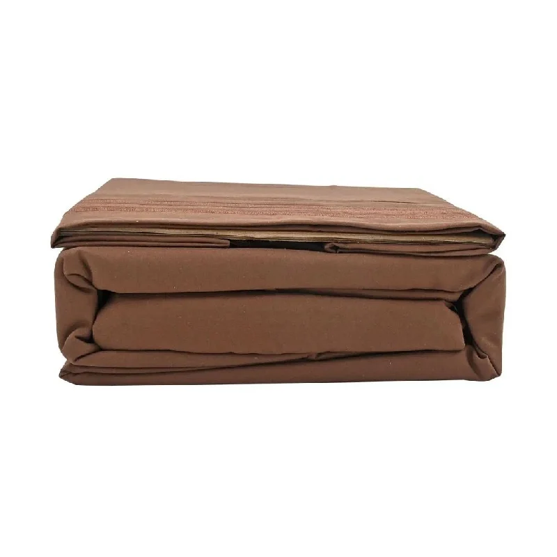 Anti - Pill Microfiber Sheets for a Smooth AppearanceShop LC 2200 Series 80 GSM Brown Microfiber 4pc Sheet Set -King Gifts