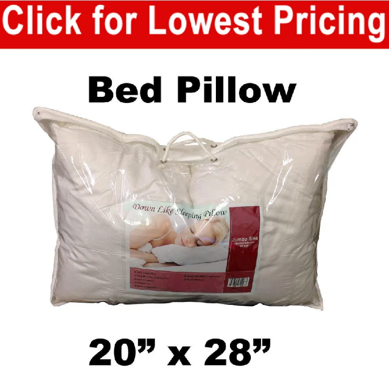 Silk Pillows for Smooth Skin and HairPillow Form 20" x 28" - Bed Pillow Extra Fill 1000 g [Ready for Shelf] (Synthetic Down Alternative)