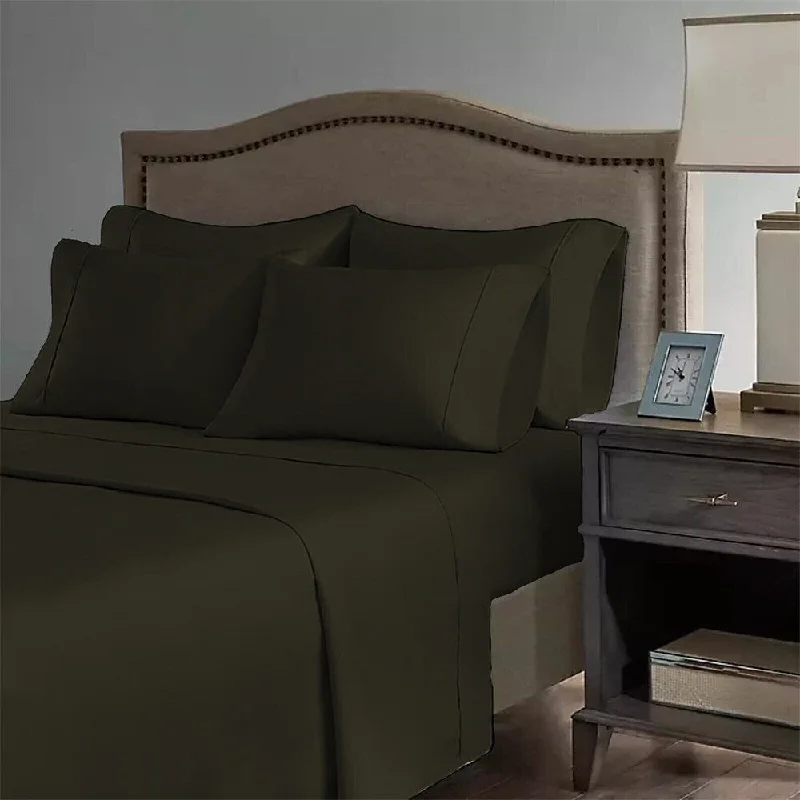 Linen - Cotton Blend Sheets for a Natural and Versatile Option2200 Count 6 Pc Premium Bamboo Deep Pocket King Sheet Dark Olive Linen - Cotton Blend Sheets for a Natural and Versatile Option2200 Count 6 Pc Premium Bamboo Deep Pocket King Sheet Dark Olive
