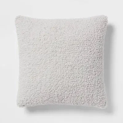 Decorative Pillows for Living Room MakeoverNew - Euro Traditional Cozy Faux Shearling Fur Decorative Throw Pillow Gray - Threshold Decorative Pillows for Living Room MakeoverNew - Euro Traditional Cozy Faux Shearling Fur Decorative Throw Pillow Gray - Threshold