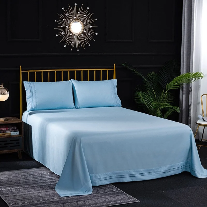 Thermal - Regulating Bamboo Sheets for All - Season ComfortBedding 4 Piece Bed Sheet Set Solid Color Comforter Set Made Of Polyester Thermal - Regulating Bamboo Sheets for All - Season ComfortBedding 4 Piece Bed Sheet Set Solid Color Comforter Set Made Of Polyester