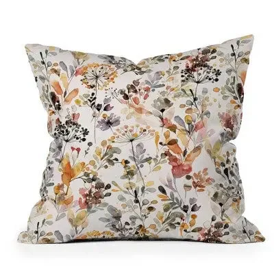 Square Pillows for Modern Home Decor18"x18" Ninola Design Wild Grasses Rustic Organic Holiday Square Throw Pillow - Deny Designs Square Pillows for Modern Home Decor18"x18" Ninola Design Wild Grasses Rustic Organic Holiday Square Throw Pillow - Deny Designs