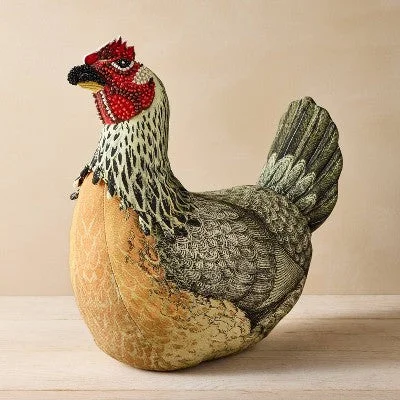Firm Pillows for Side SleepersOpen Box - 14"x13" Beaded Chicken Novelty Plush Pillow - John Derian Firm Pillows for Side SleepersOpen Box - 14"x13" Beaded Chicken Novelty Plush Pillow - John Derian