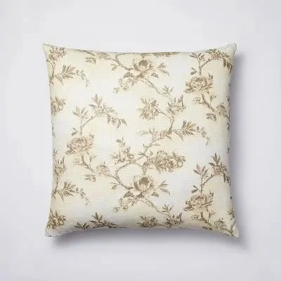 Hypoallergenic Pillows for Allergy SufferersEuro Etched Neutral Floral Decorative Throw Pillow - Threshold designed with Studio McGee