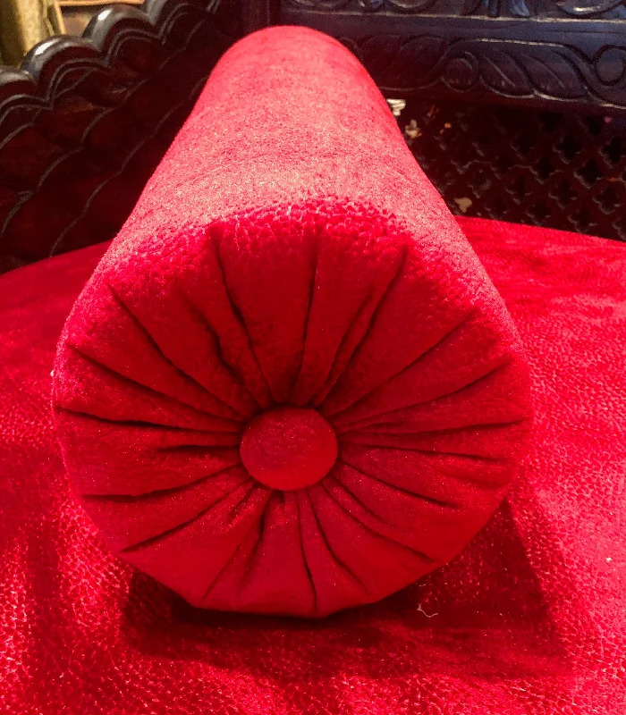 Cotton Pillows for Natural ComfortRed Velvet Bolster
