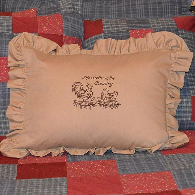 Lumbar Support Pillows for Car SeatsLife Is Better In The Country Embroidered Pillow